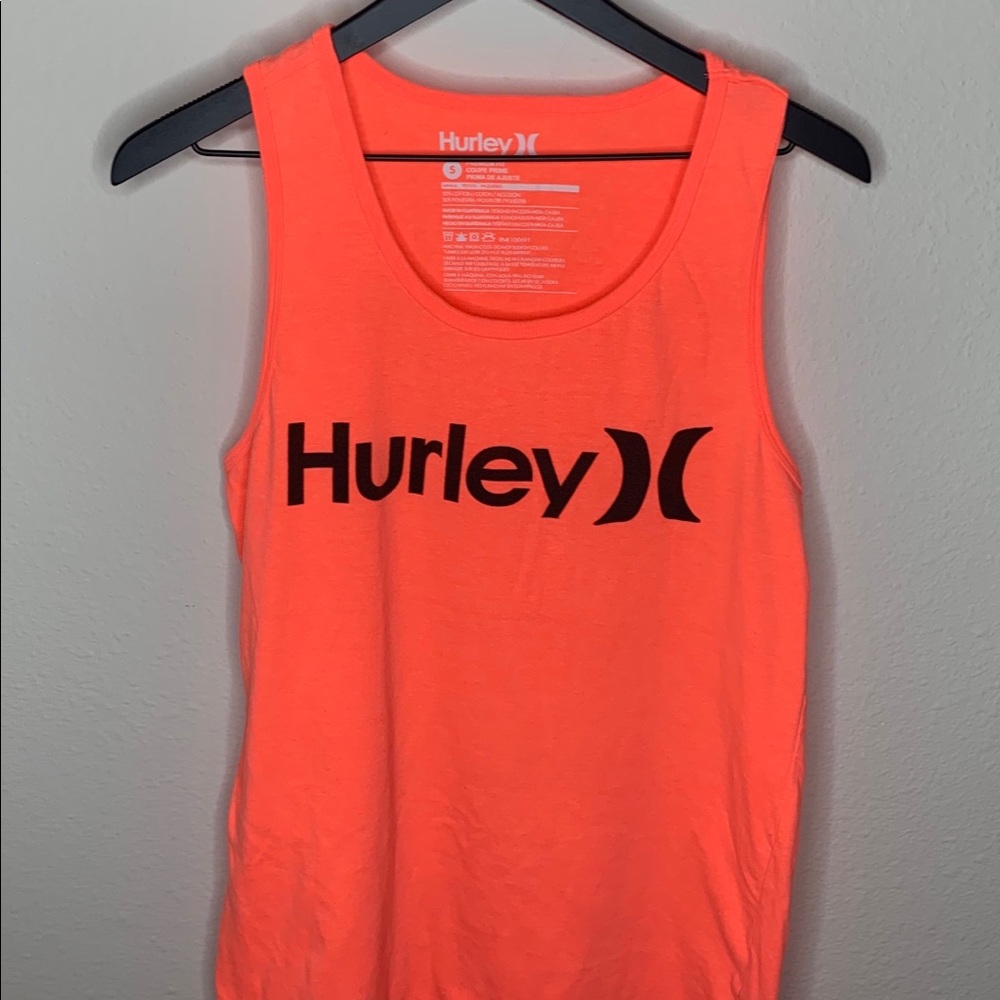 Neon Orange Hurley Tank Top